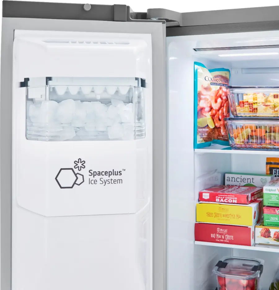 Alt View 16. LG - 27.2 Cu. Ft. Side-by-Side Refrigerator with SpacePlus Ice - PrintProof Stainless Steel.
