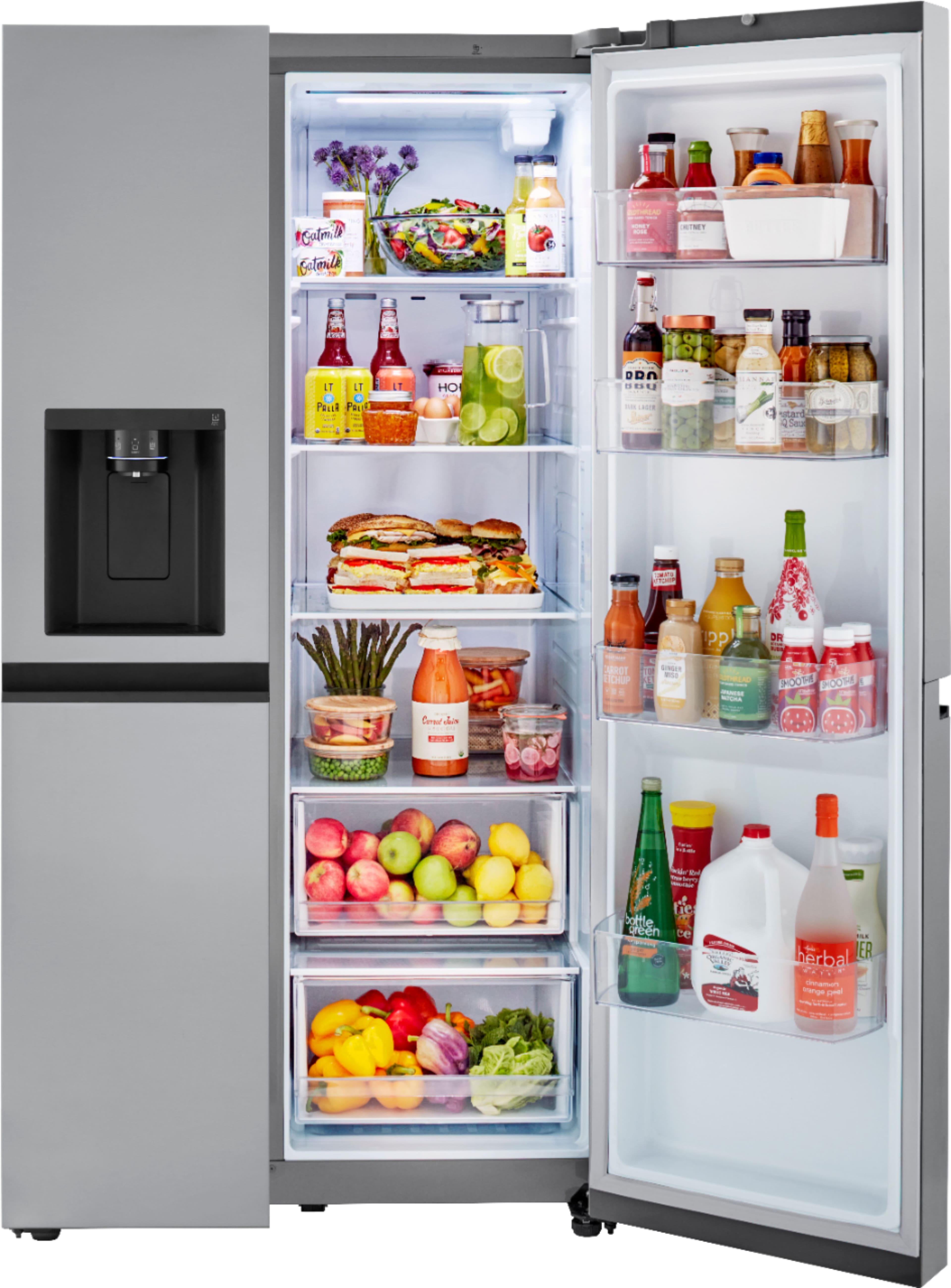 Alt View 19. LG - 27.2 Cu. Ft. Side-by-Side Refrigerator with SpacePlus Ice - PrintProof Stainless Steel.
