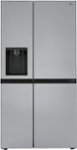 Front. LG - 27.2 Cu. Ft. Side-by-Side Refrigerator with SpacePlus Ice - PrintProof Stainless Steel.