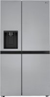 LG - 27.2 Cu. Ft. Side-by-Side Smart Refrigerator with SpacePlus Ice - Stainless steel - Stainless steel - Front_Zoom
