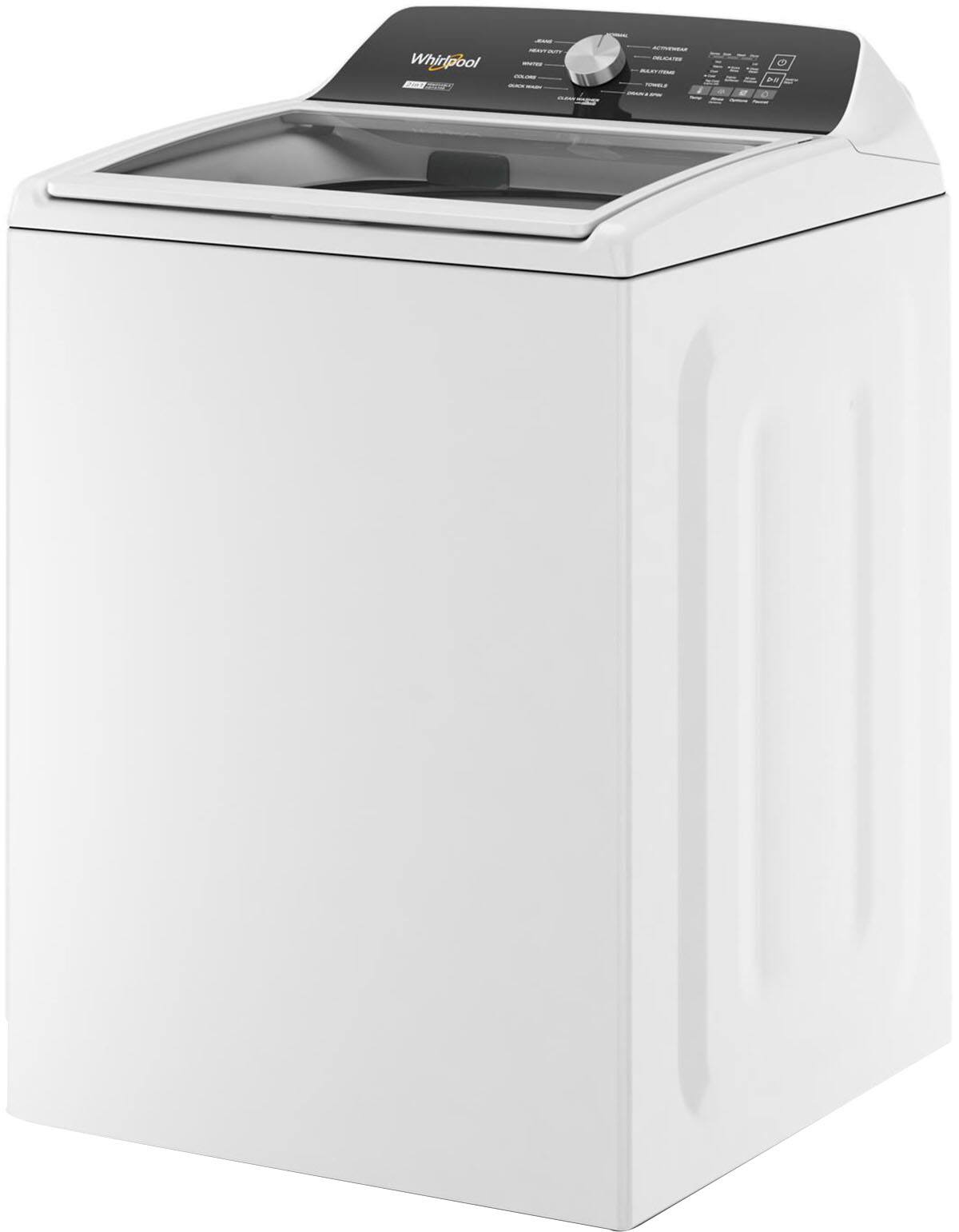 Left. Whirlpool - 4.7-4.8 Cu. Ft. Top Load Washer with 2 in 1 Removable Agitator - White.