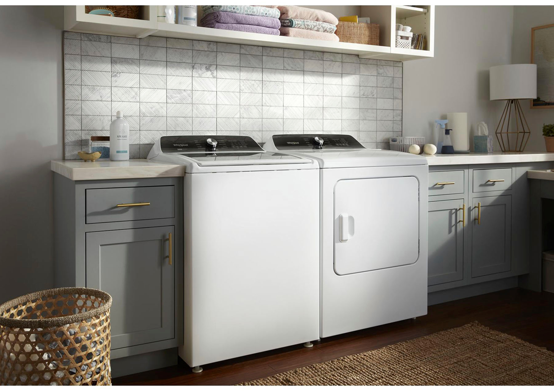 Whirlpool 4.7 - 4.8 cu. ft. Top Load Washer with 2 in 1 Removable Agitator  in White WTW5057LW - The Home Depot