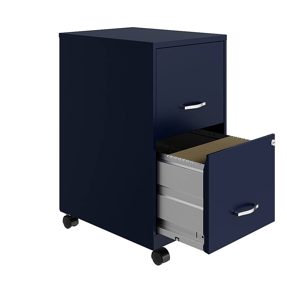 Alt View 13. Space Solutions - 18" 2 Drawer Mobile Smart Vertical File Cabinet - Navy.