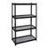 Angle. Iron Horse - 2300 Riveted Steel Wire Deck Shelving 4-Shelf Unit, 18D x 36W x 60H - Black.