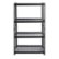 Front. Space Solutions - 2300 Riveted Steel Wire Deck Shelving 4-Shelf Unit, 18D x 36W x 60H - Black.
