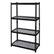 Left. Iron Horse - 2300 Riveted Steel Wire Deck Shelving 4-Shelf Unit, 18D x 36W x 60H - Black.
