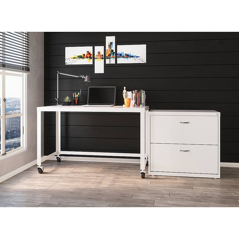 Alt View 14. Space Solutions - Home Office Style Lateral File Cabinet, 30 in. Wide, 2 Drawer - White.
