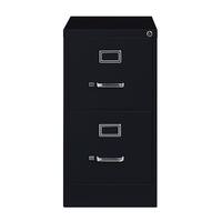 Hirsh - 22-in Deep 2 Drawer, Letter Width, Vertical File Cabinet - Black - Front_Zoom