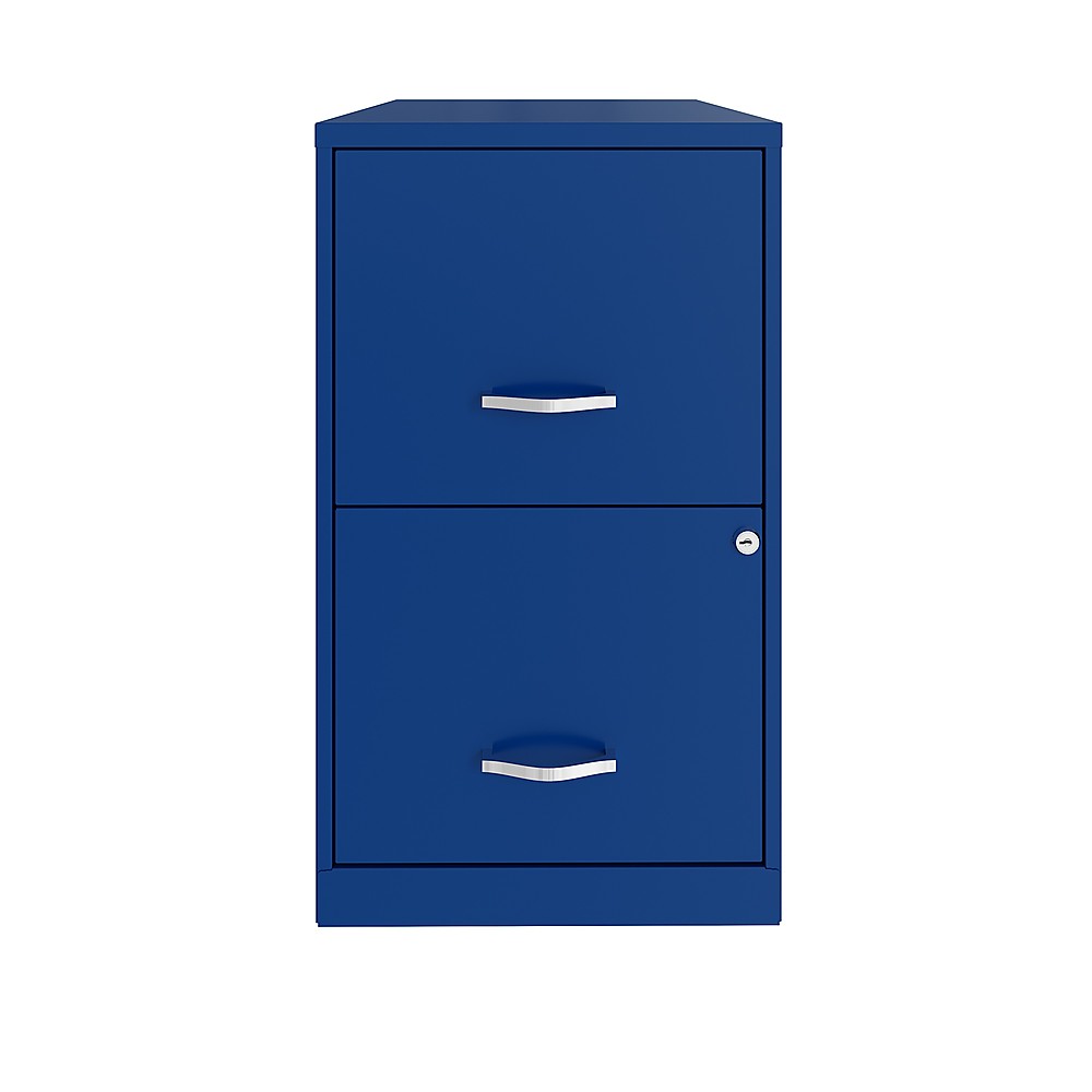Space Solutions 18in 2 Drawer Metal File Cabinet Navy 