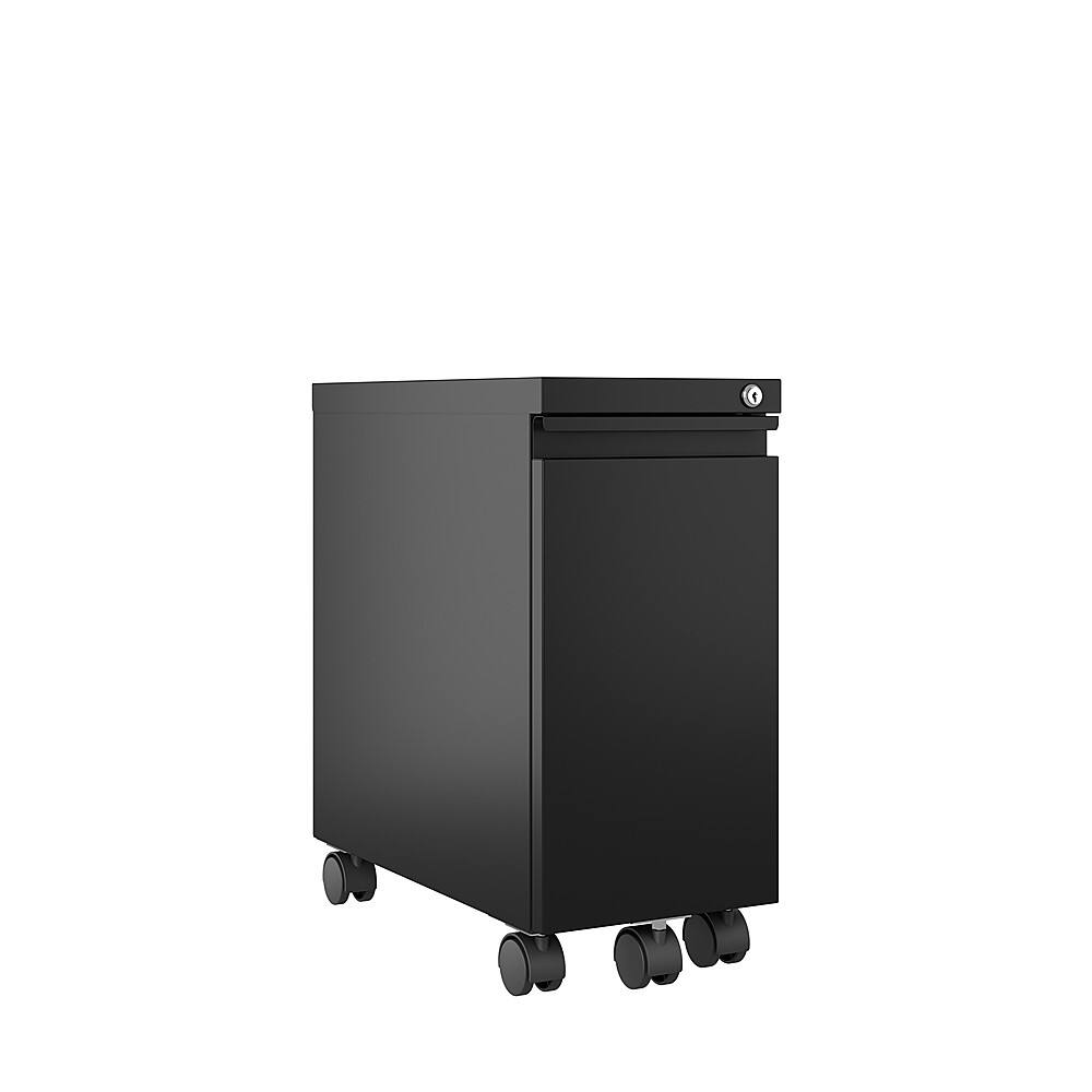 Alt View 11. Hirsh - 20-inch Deep Mobile Zip Pedestal 2-Drawer Box-File Hidden Drawer and Full Width Pull - Black.