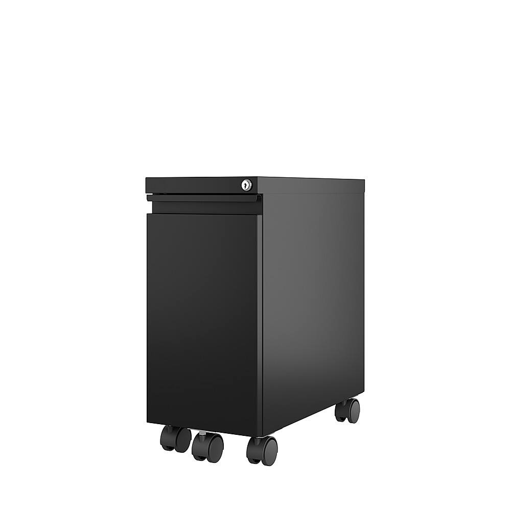 Alt View 12. Hirsh - 20-inch Deep Mobile Zip Pedestal 2-Drawer Box-File Hidden Drawer and Full Width Pull - Black.