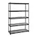 Angle. Iron Horse - 2300 Riveted Wire Deck Shelving, 5-Shelf, 18Dx48Wx72H - Black.