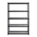 Front Zoom. Space Solutions - 2300 Riveted Wire Deck Shelving, 5-Shelf, 18Dx48Wx72H - Black.