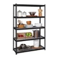 Alt View Zoom 12. Space Solutions - 2300 Riveted Wire Deck Shelving, 5-Shelf, 18Dx48Wx72H - Black.