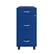 Front. Space Solutions - 18" Deep 3 Drawer Mobile Metal File Cabinet with Pencil Drawer - Classic Blue.