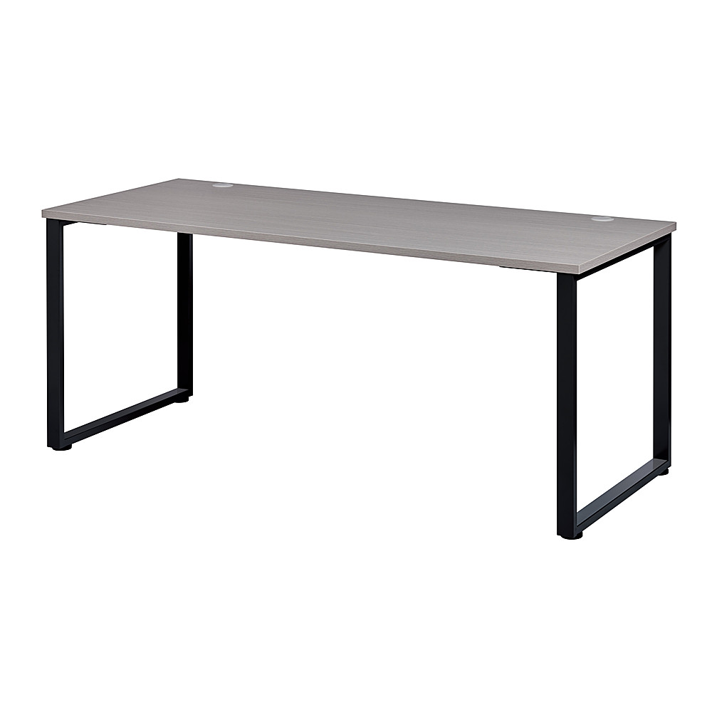 Left View: Hirsh 60"x24" Open Desk for Commercial Office or Home Office - Black / Weathered Charcoal