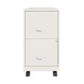 Front Zoom. Space Solutions - 18" 2 Drawer Mobile Smart Vertical File Cabinet - Pearl White.