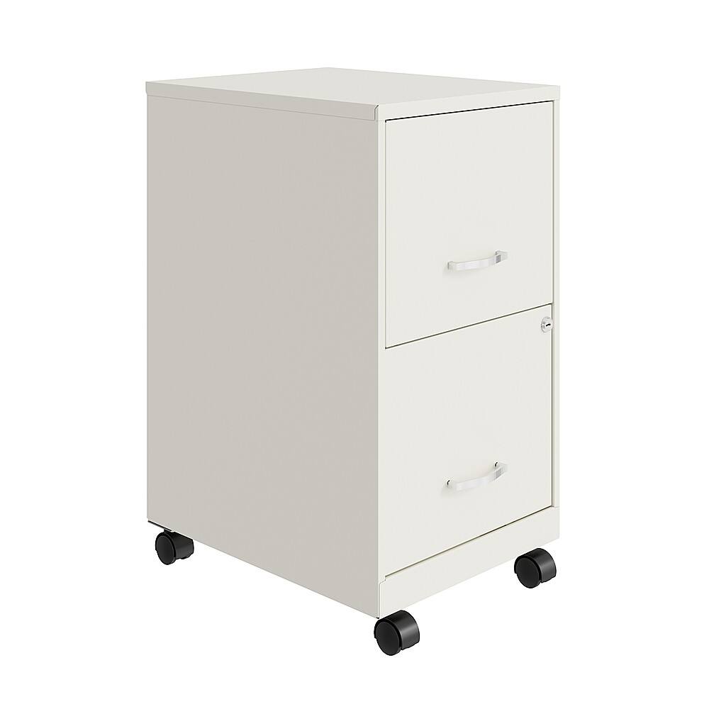Alt View 11. Space Solutions - 18" 2 Drawer Mobile Smart Vertical File Cabinet - Pearl White.