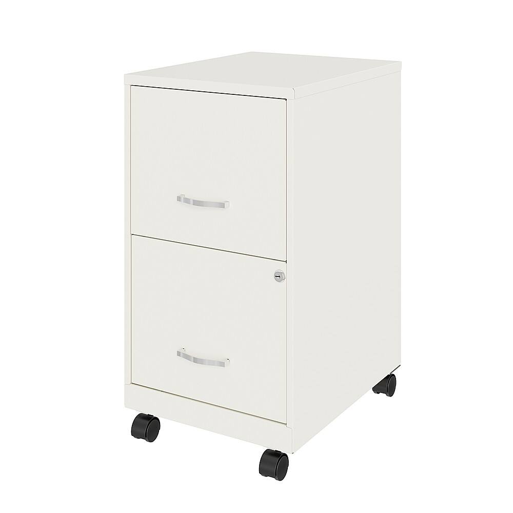 Alt View 12. Space Solutions - 18" 2 Drawer Mobile Smart Vertical File Cabinet - Pearl White.