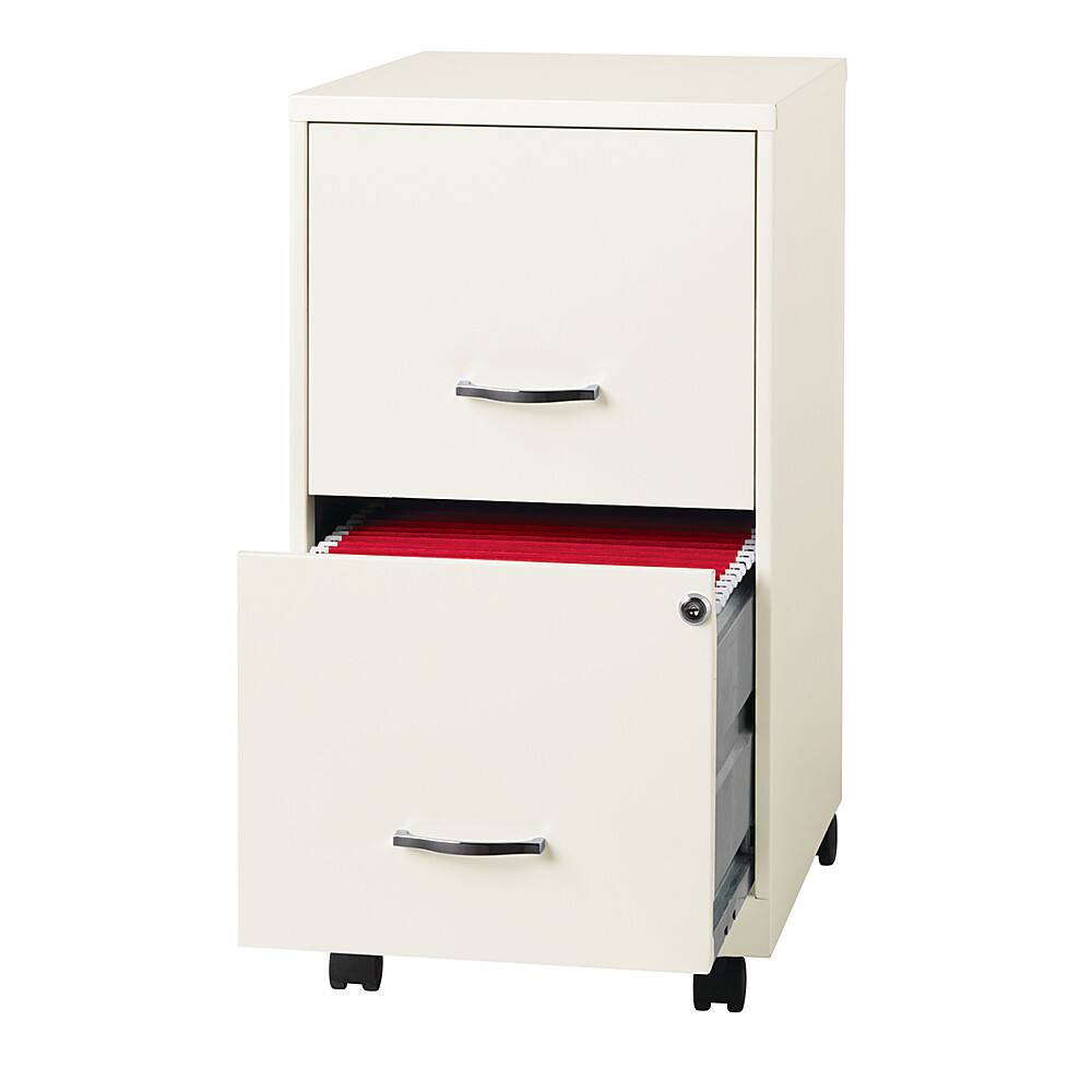 Alt View 14. Space Solutions - 18" 2 Drawer Mobile Smart Vertical File Cabinet - Pearl White.