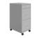 Alt View 11. Space Solutions - 18" Deep 3 Drawer Mobile Metal File Cabinet with Pencil Drawer - Arctic Silver.