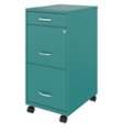 Alt View Zoom 12. Space Solutions - 18" Deep 3 Drawer Mobile Metal File Cabinet with Pencil Drawer - Teal.