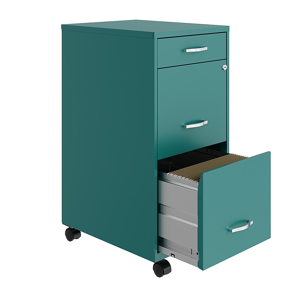 Space Solutions 18 Inch Wide Metal Mobile Organizer File Cabinet