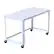 Angle. Hirsh - Ready-to-assemble 48-inch Wide Mobile Metal Desk - White.