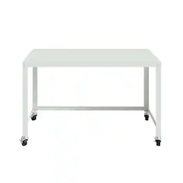 Hirsh - Ready-to-assemble 48-inch Wide Mobile Metal Desk - White