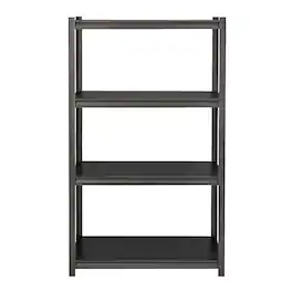 Iron Horse - 3200 Riveted Steel Shelving 4-Shelf Unit, 18D x 36W x 60H - Gunmetal Gray - Black