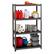 Alt View Zoom 12. Iron Horse - 3200 Riveted Steel Shelving 4-Shelf Unit, 18D x 36W x 60H - Gunmetal Gray - Black.