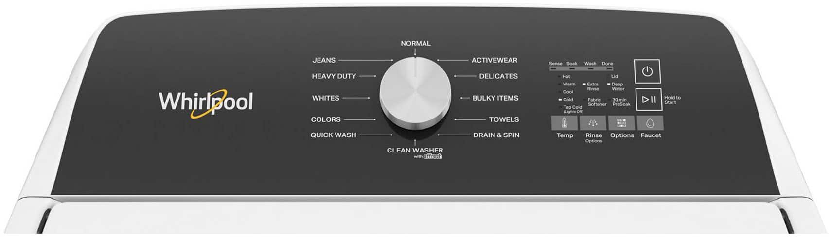 Alt View 2. Whirlpool - 4.6 Cu. Ft. Top Load Washer with Built-In Water Faucet - White.