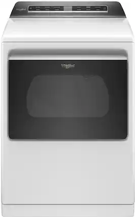 Front. Whirlpool - 7.4 Cu. Ft. Gas Dryer with Steam and Advanced Moisture Sensing - White.