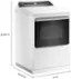 Alt View 2. Whirlpool - 7.4 Cu. Ft. Gas Dryer with Steam and Advanced Moisture Sensing - White.