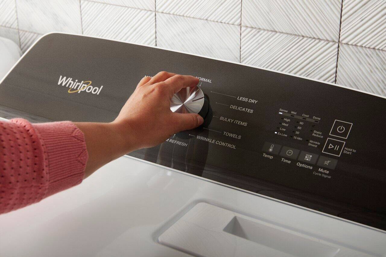 Alt View 13. Whirlpool - 7.0 Cu. Ft. Electric Dryer with Steam and Moisture Sensing - White.