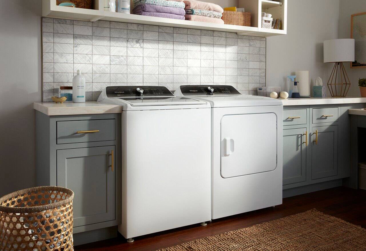 Alt View 17. Whirlpool - 7.0 Cu. Ft. Electric Dryer with Steam and Moisture Sensing - White.
