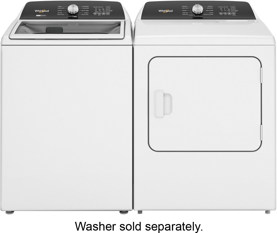 Zoom in on Alt View Zoom 21. Whirlpool - 7.0 Cu. Ft. Electric Dryer with Steam and Moisture Sensing - White.