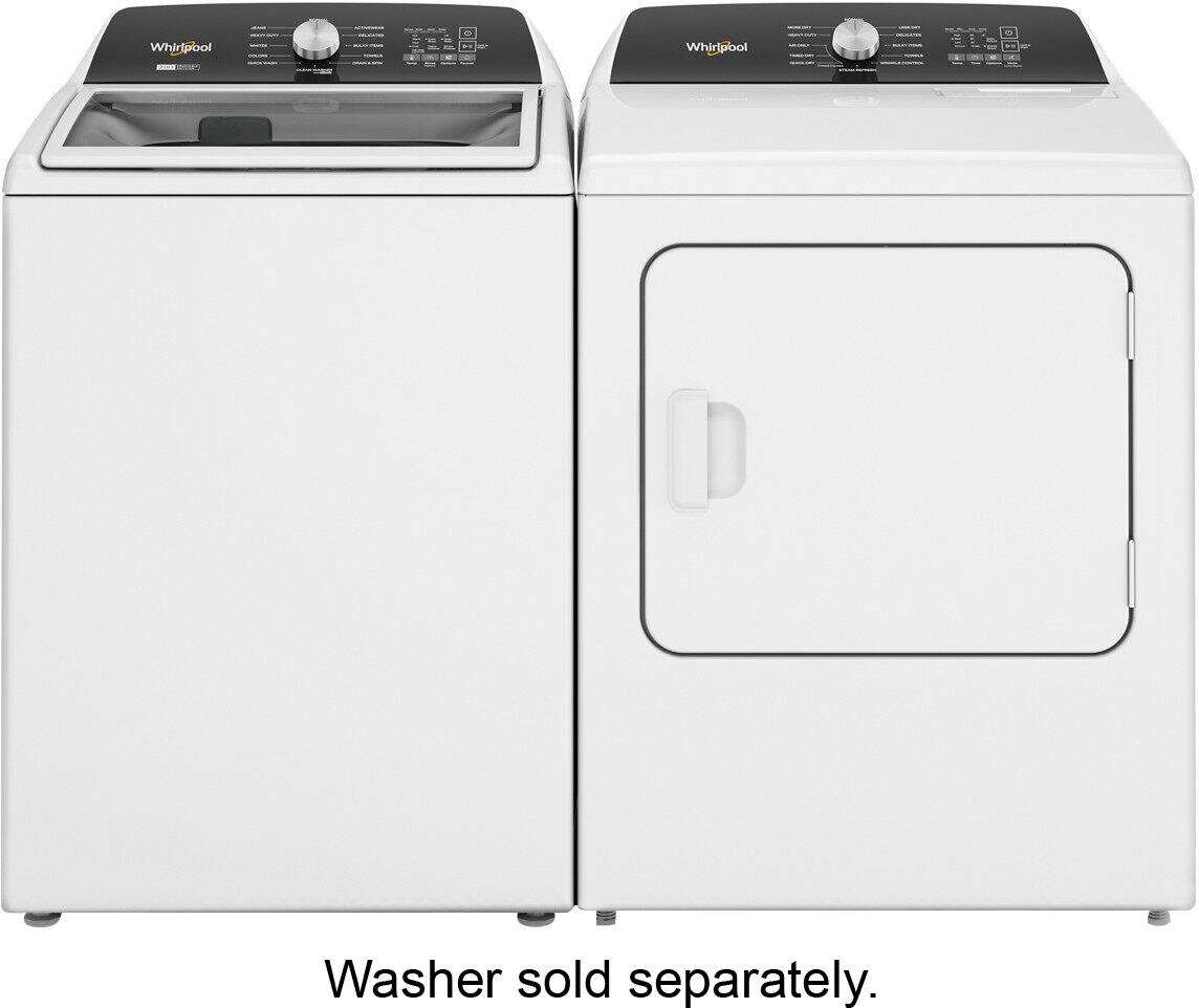 Alt View 18. Whirlpool - 7.0 Cu. Ft. Electric Dryer with Steam and Moisture Sensing - White.