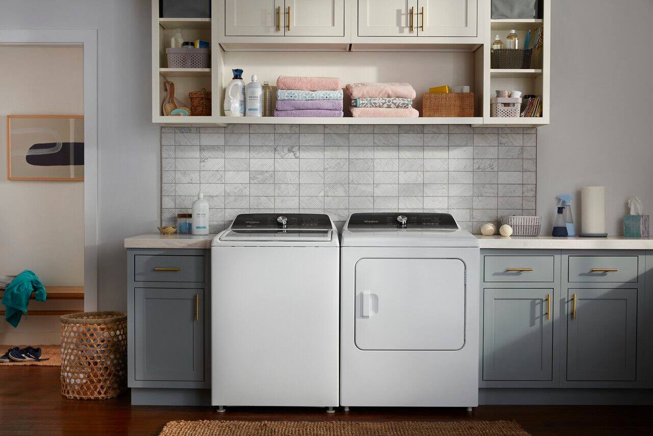 Alt View 19. Whirlpool - 7.0 Cu. Ft. Electric Dryer with Steam and Moisture Sensing - White.