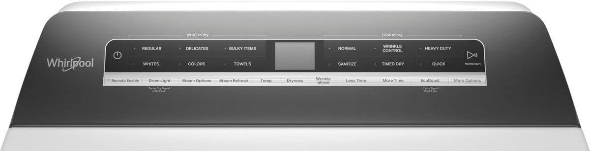 Alt View 12. Whirlpool - 7.4 Cu. Ft. Smart Electric Dryer with Steam and Advanced Moisture Sensing - White.