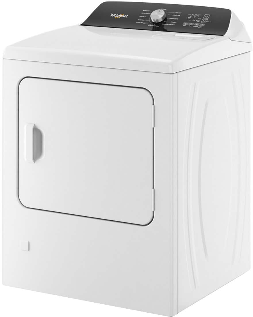 Angle. Whirlpool - 7.0 Cu. Ft. Gas Dryer with Steam and Moisture Sensing - White.