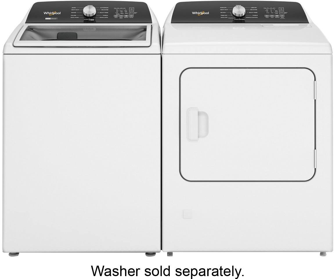 Alt View 19. Whirlpool - 7.0 Cu. Ft. Gas Dryer with Steam and Moisture Sensing - White.
