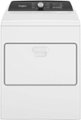 Front Zoom. Whirlpool - 7 Cu. Ft. Electric Dryer with Moisture Sensing - White.