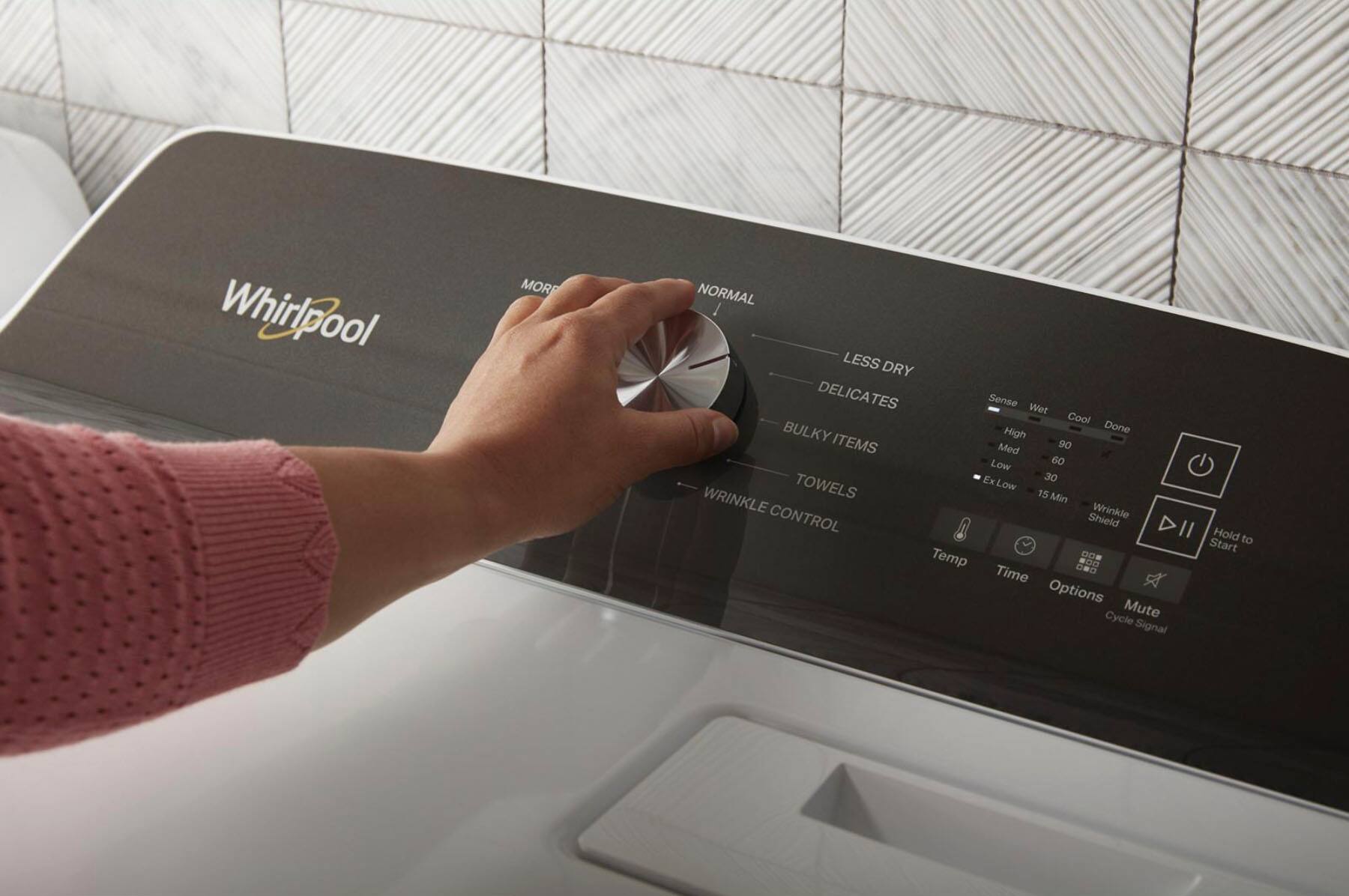 Alt View 13. Whirlpool - 7 Cu. Ft. Electric Dryer with Moisture Sensing - White.