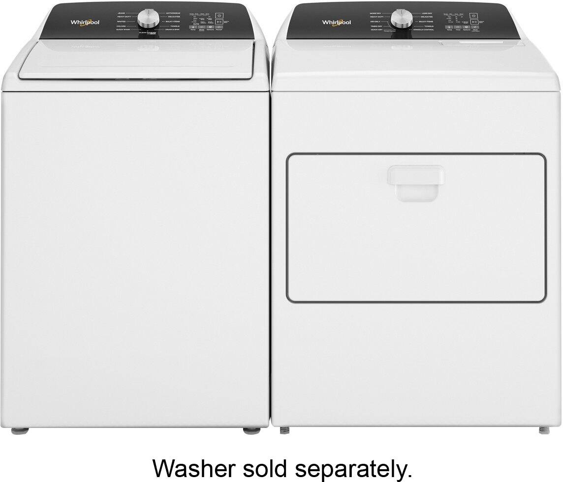 Alt View 18. Whirlpool - 7 Cu. Ft. Electric Dryer with Moisture Sensing - White.