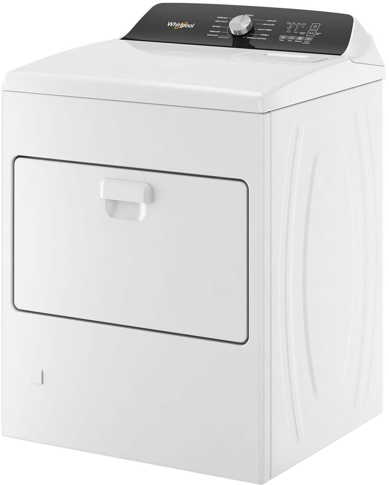 Angle. Whirlpool - 7.0 Cu. Ft. Gas Dryer with Moisture Sensing - White.