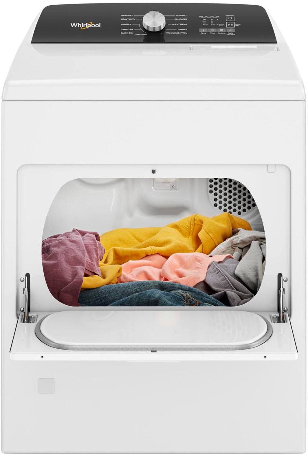 Left. Whirlpool - 7.0 Cu. Ft. Gas Dryer with Moisture Sensing - White.