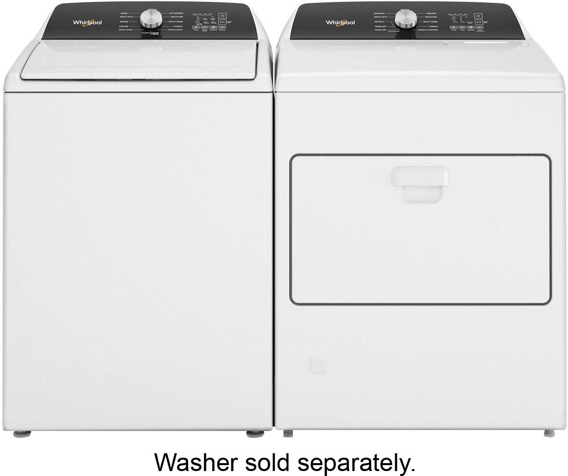 Alt View 3. Whirlpool - 7.0 Cu. Ft. Gas Dryer with Moisture Sensing - White.