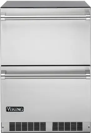 Front. Viking - 5 Cu. Ft.Undercounter Drawer Refrigerator - Silver.