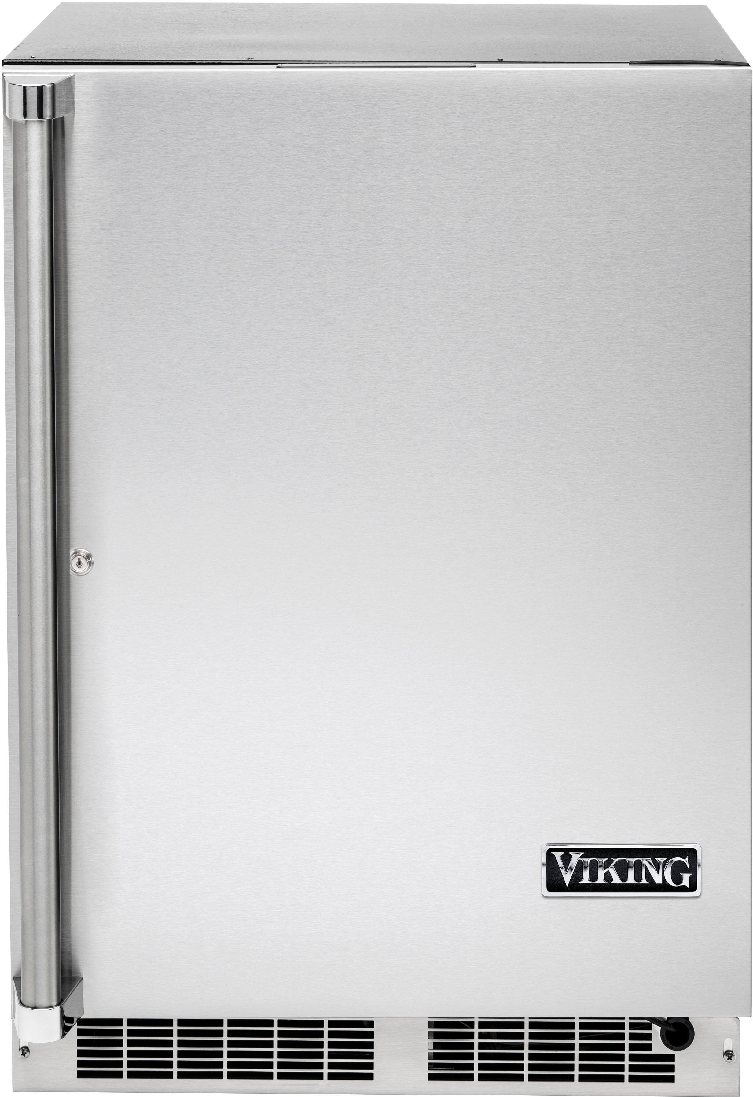 Front. Viking - 5.1 Cu. Ft. Undercounter Refrigerator - Silver.